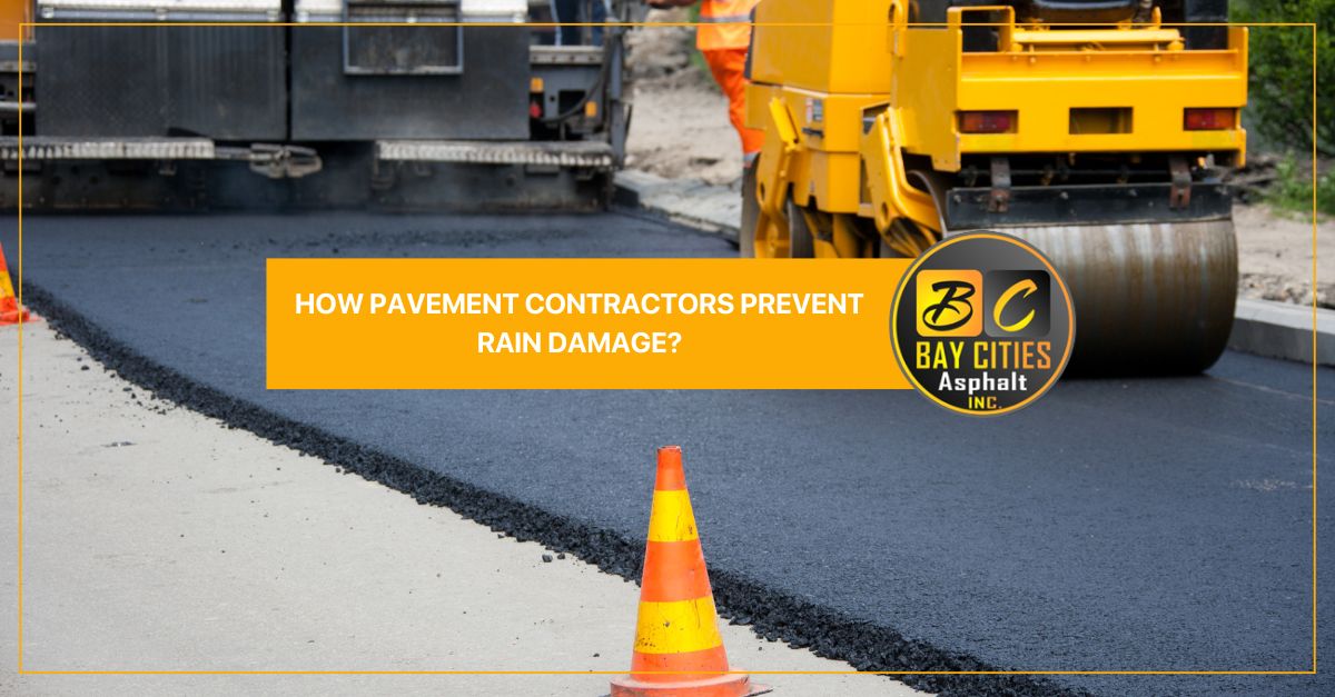 how pavement contractors prevent rain damage